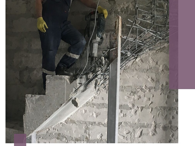 Демонтаж металлических и бетонных лестниц в Петергофе