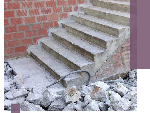 Демонтаж бетонных лестниц в Петергофе: быстро и безопасно