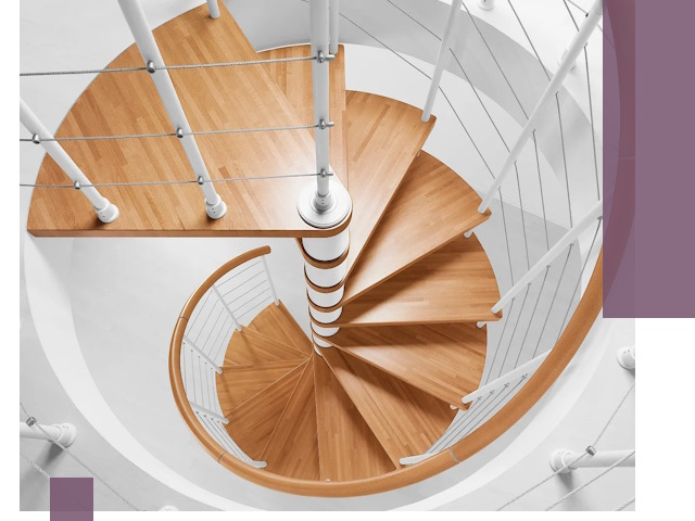 Изготовление винтовых лестниц под ключ в Петергофе