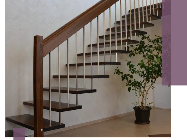 Лестницы на больцах под ключ в Петергофе – изготовление и монтаж