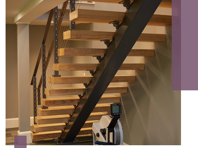 Лестницы на монокосоурах под ключ в Петергофе - изготовление и монтаж