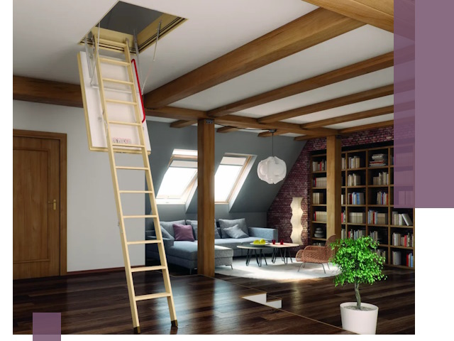 Чердачные лестницы под ключ в Петергофе: изготовление и монтаж