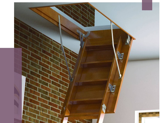 Установка чердачной лестницы в Петергофе от 8003 руб. | ПРОЛЁТ-Птф