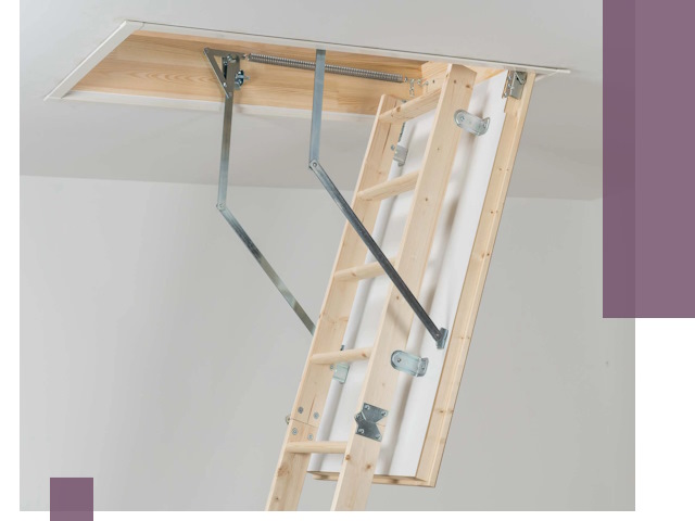 Установка чердачной лестницы под ключ в Петергофе