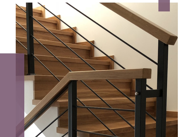 Обшивка металлической лестницы деревом в Петергофе от 4446 руб. 