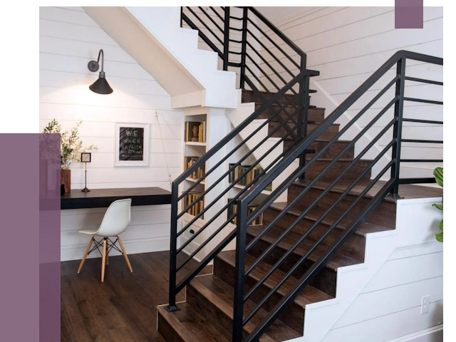 Перила для лестницы в доме в Петергофе от 7584 руб. — ПРОЛЁТ-Птф