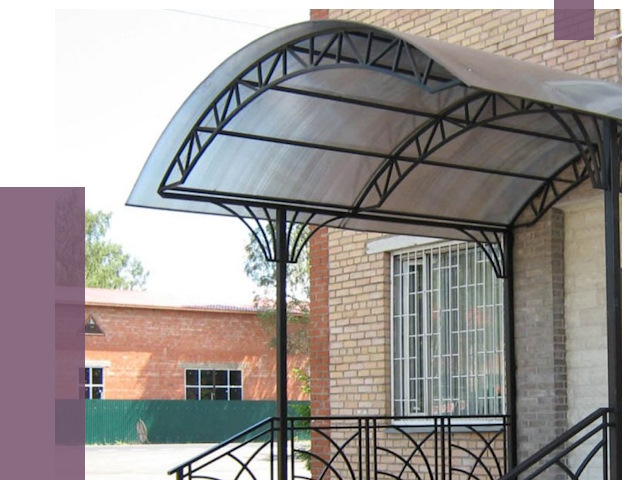 Металлические навесы и козырьки в Петергофе от 13076 руб.