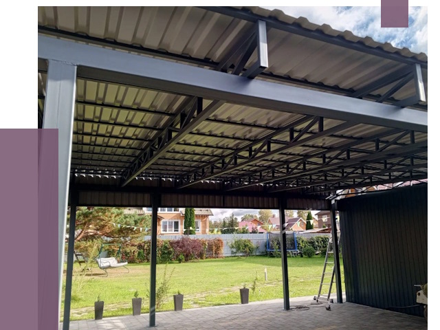 Монтаж навесов в Петергофе от 7532 руб. — установка навеса | ПРОЛЁТ-Птф