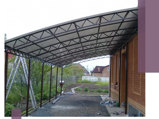 Профессиональный монтаж навесов под ключ в Петергофе