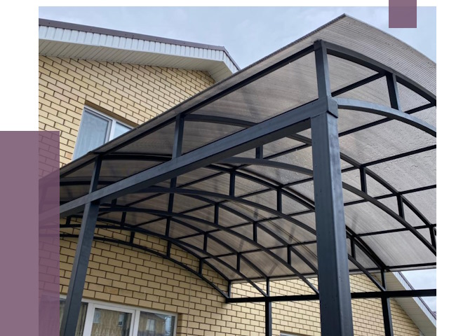 Монтаж козырьков в Петергофе от 11769 руб. | ПРОЛЁТ-Птф