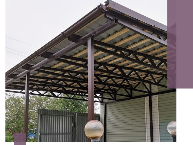 Навесы под ключ в Петергофе: изготовление, монтаж и гарантия