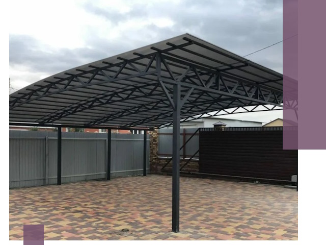 Недорогие навесы под ключ в Петергофе — изготовление и монтаж