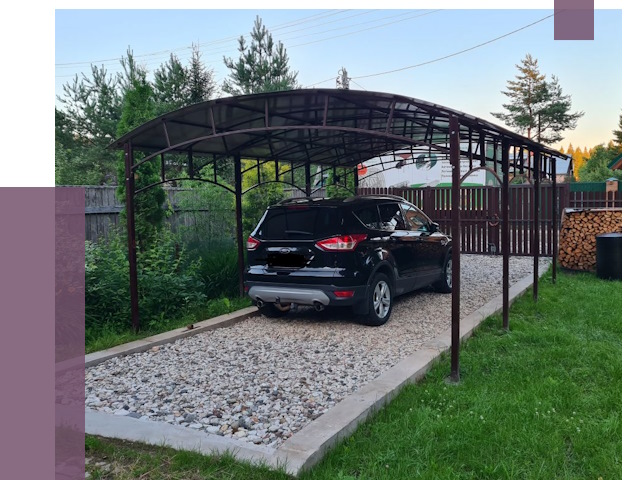 Навесы для автомобиля в Петергофе от 13442 руб.  | ПРОЛЁТ-Птф