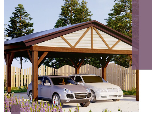 Навесы для автомобиля в Петергофе — изготовление и монтаж
