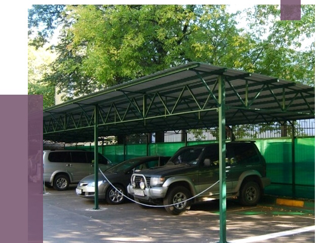 Навесы для парковки в Петергофе от 82119 руб. заказать | ПРОЛЁТ-Птф