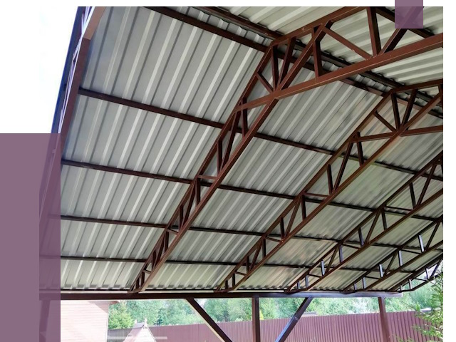 Навесы из профнастила в Петергофе от 7532 руб. | ПРОЛЁТ-Птф