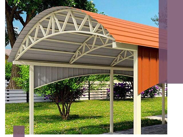 Навесы из профнастила под ключ в Петергофе — установка и монтаж