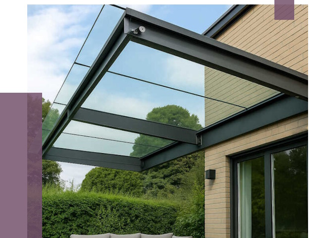 Стеклянные навесы и козырьки в Петергофе от 12553 руб.