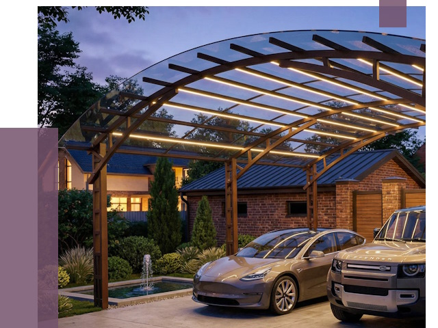 Металлические навесы в Петергофе от 12972 руб. под ключ — ПРОЛЁТ-Птф