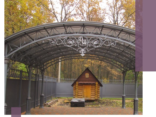 Кованые навесы премиум-класса под заказ в Петергофе