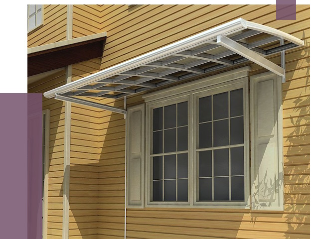 Козырьки над окнами в Петергофе от 7793 руб. — монтаж, покупки | ПРОЛЁТ-Птф