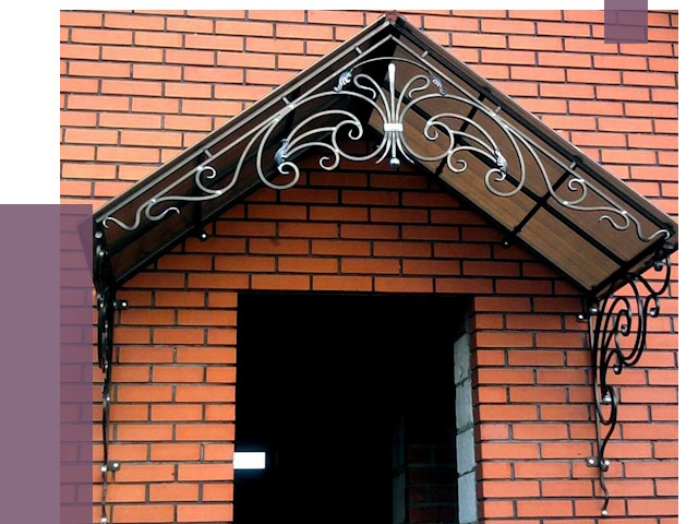 Металлические козырьки в Петергофе от 10932 руб. 