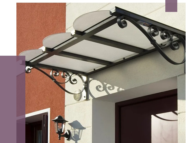 Односкатные козырьки в Петергофе от 8578 руб.  | ПРОЛЁТ-Птф