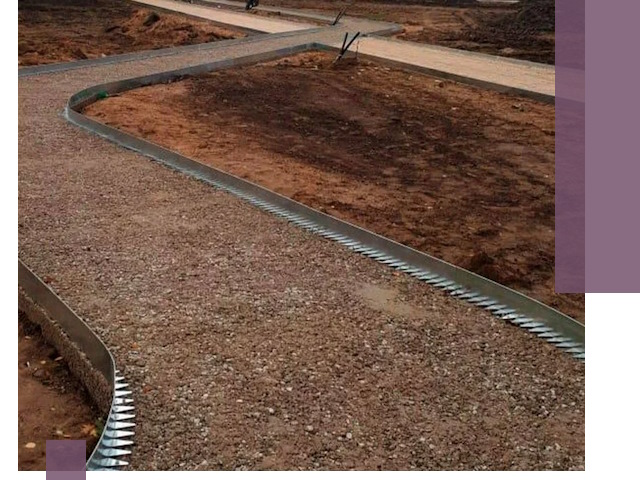 Металлические бордюры под ключ в Петергофе — изготовление и монтаж