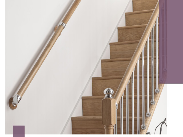 Пристенные поручни из стали и нержавейки под монтаж в Петергофе